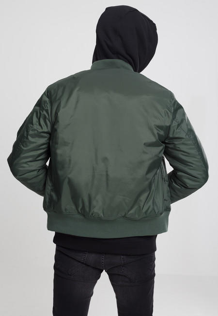 Urban Classics Basic Bomber Jacket olive - Gangstagroup.com - Online Hip  Hop Fashion Store