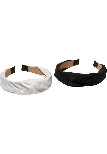Urban Classics Light Headband With Knot 2-Pack black/white -  Gangstagroup.com - Online Hip Hop Fashion Store