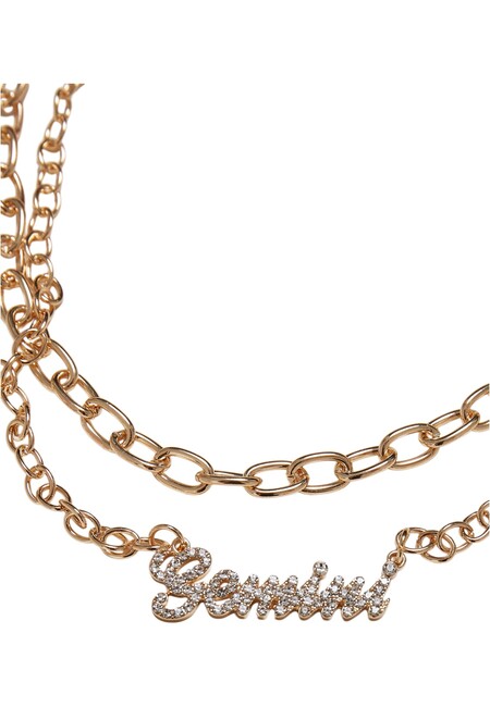 Urban Classics Diamond Zodiac Golden Necklace gemini - Gangstagroup.com -  Online Hip Hop Fashion Store