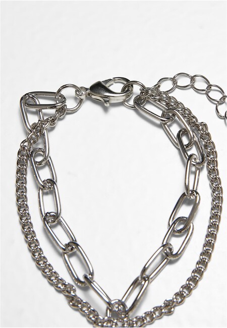 Urban Classics Heart Icon - silver Hip Hop Store Fashion Bracelet Layering - Online Gangstagroup.com