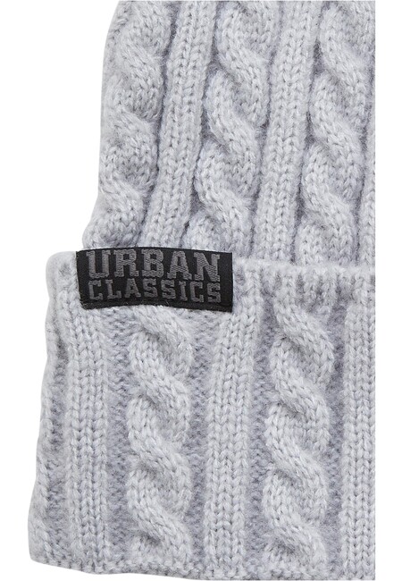 Urban Classics Cable Knit Beanie Gangstagroup.com - Hop Online Hip Fashion Store heathergrey 