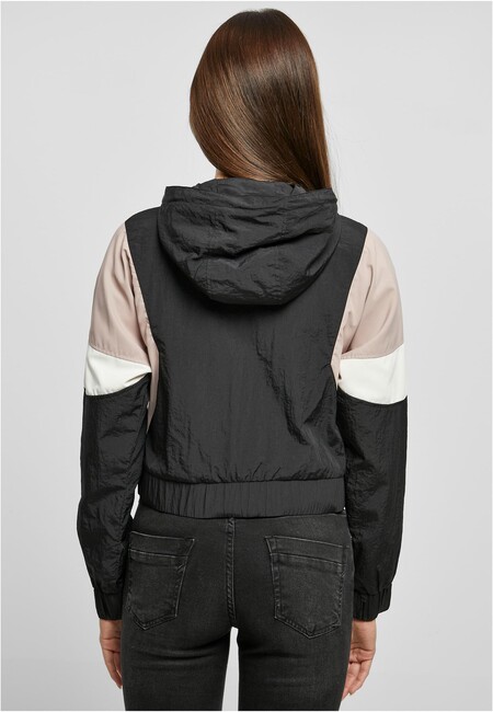 Ladies Gangstagroup.com Classics Store Urban Hop Fashion Online 3-Tone Short - Hip - Crinkle black/duskrose/whitesand Jacket
