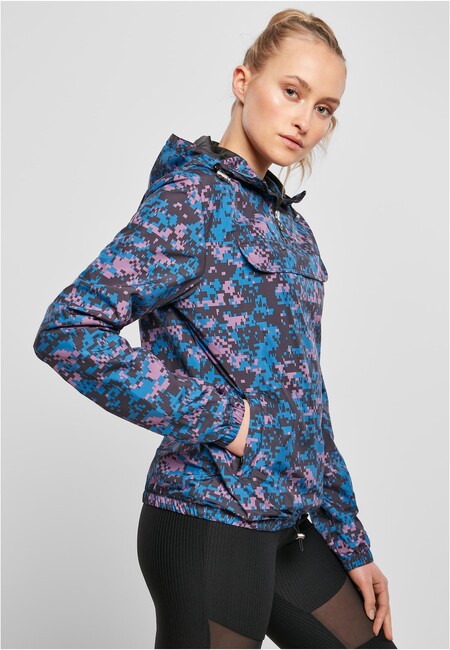 Urban Classics Ladies Camo Pull Over Jacket digital duskviolet camo -  Gangstagroup.com - Online Hip Hop Fashion Store