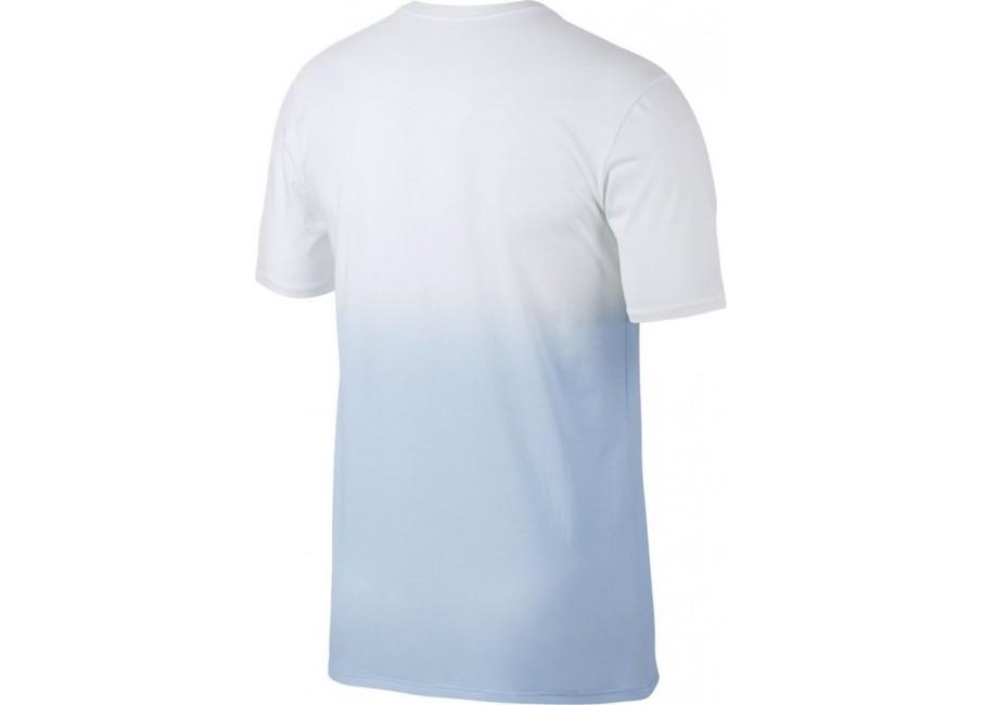 blue and white jordan shirt