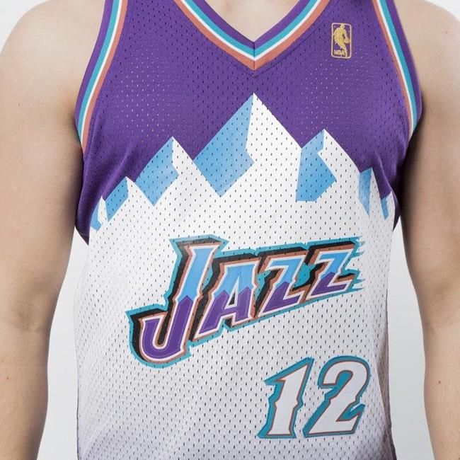 Men's Utah Jazz John Stockton Mitchell & Ness Purple/Turquoise