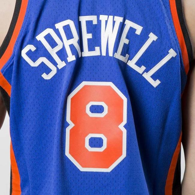 New York Knicks Latrell Sprewell 1998 Hardwood Classics Road Swingman Jersey  By Mitchell & Ness - Royal - Mens