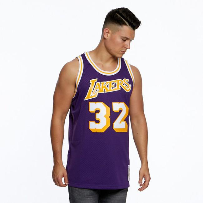 Men's Magic Johnson #32 Los Angeles Lakers Private School Purple jersey  Jerseys 776176-909, Magic Johnson Lakers Jersey, Mamba Jersey