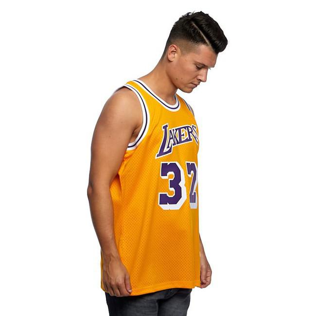 Shop Mitchell & Ness Los Angeles Lakers Magic Johnson Pullover