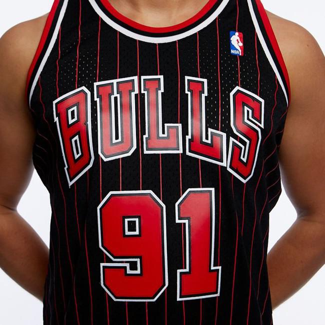 Men's Mitchell & Ness Dennis Rodman Red/Black Chicago Bulls