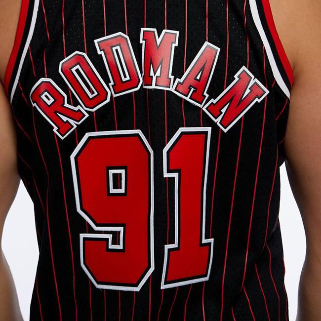 Mens Chicago Bulls Dennis Rodman adidas Red Hardwood Classics Swingman  Jersey