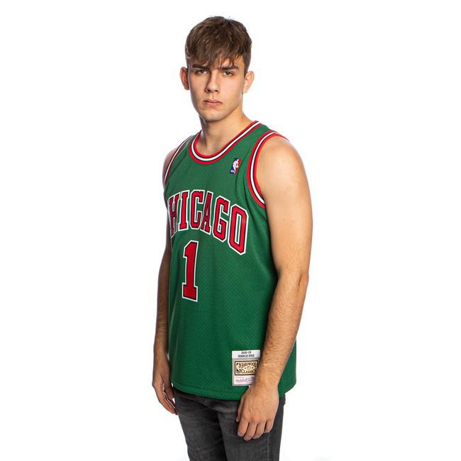 Mitchell Ness NBA Authentic Alt Jersey Bulls Green Derrick Rose #1
