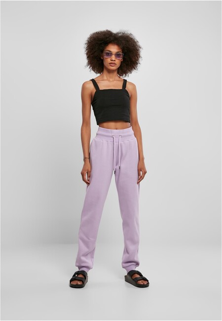 Urban Classics Ladies Organic High Waist Sweat Pants lilac -  Gangstagroup.com - Online Hip Hop Fashion Store