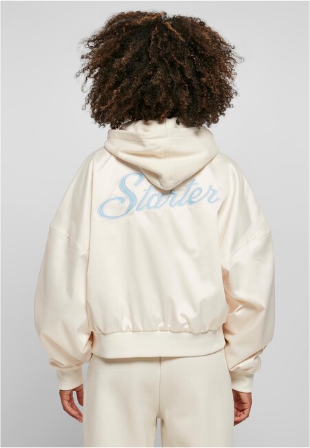 Ladies Starter Satin College Jacket palewhite - Gangstagroup.com - Online  Hip Hop Fashion Store