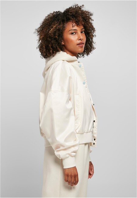 Ladies Starter Satin College Jacket palewhite - Gangstagroup.com - Online  Hip Hop Fashion Store