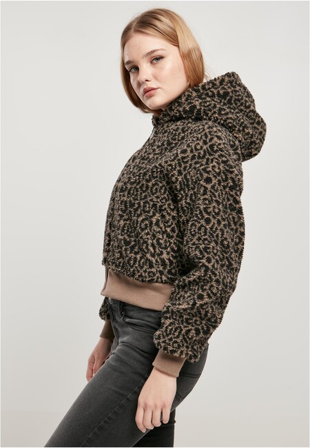 Urban Classics Ladies Short Oversized Hip Jacket Online darktaupeleo - Store AOP Gangstagroup.com Sherpa - Fashion Hop