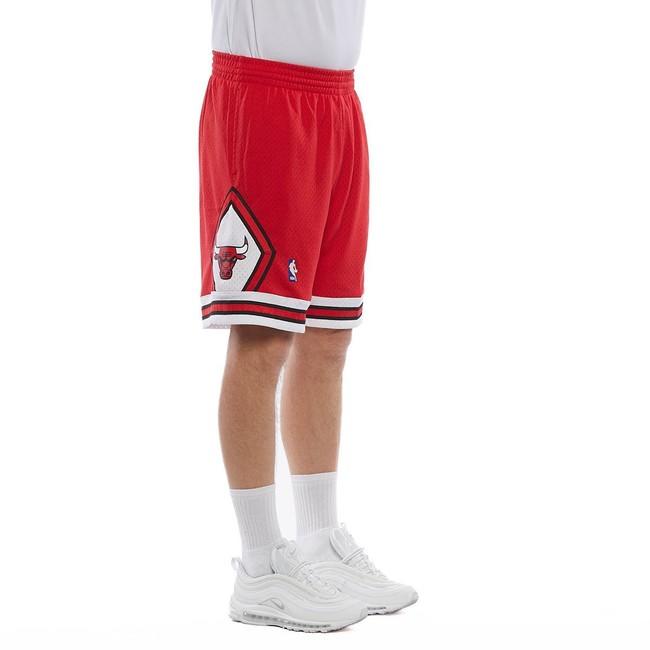 NBA Mitchell Ness Chicago Bulls Reload Red 95 Swingman Men Basketball Shorts  - Cap Store Online.com