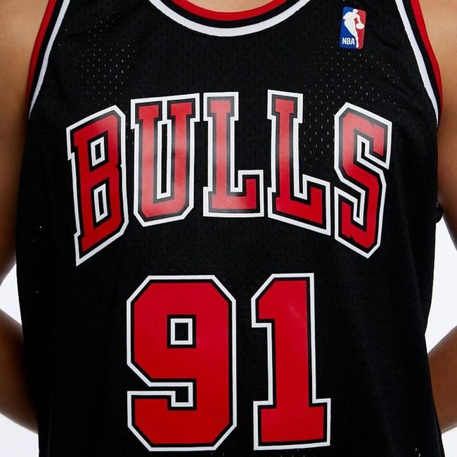 Chicago Bulls Dennis Rodman # 91 Retro Swingman Basketball Jersey Black 