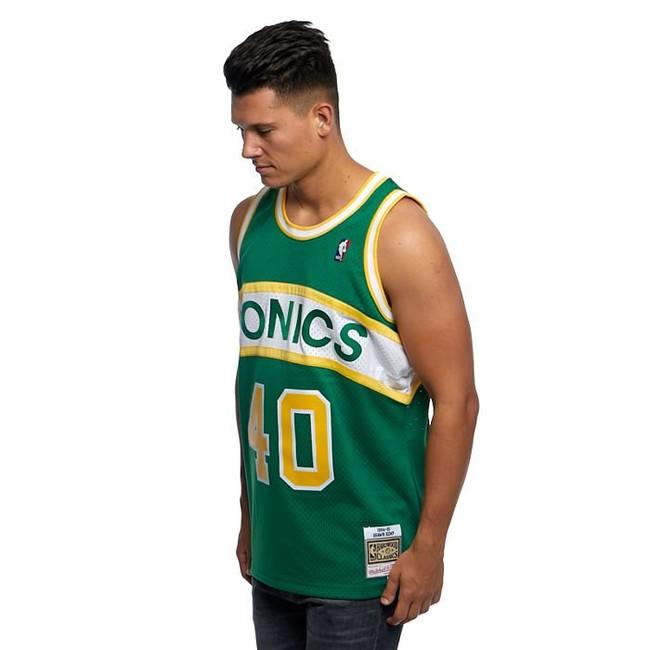 Shawn Kemp SuperSonics Green Jersey Men's New Adult Large Mitchell & Ness  Throwback