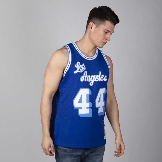 Los Angeles Lakers Jerry West Road Swingman Jersey By Mitchell & Ness -  Light Gold - Mens