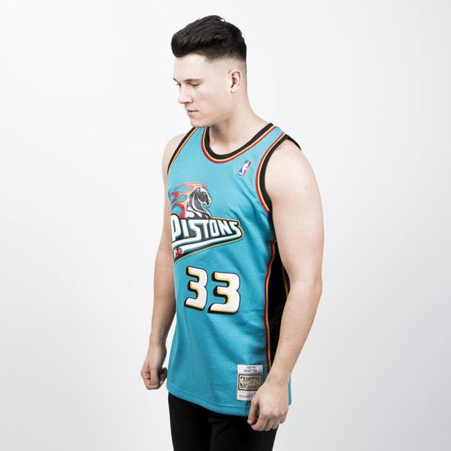 Grant Hill Jersey  Detroit Pistons Jersey Mitchell & Ness Teal