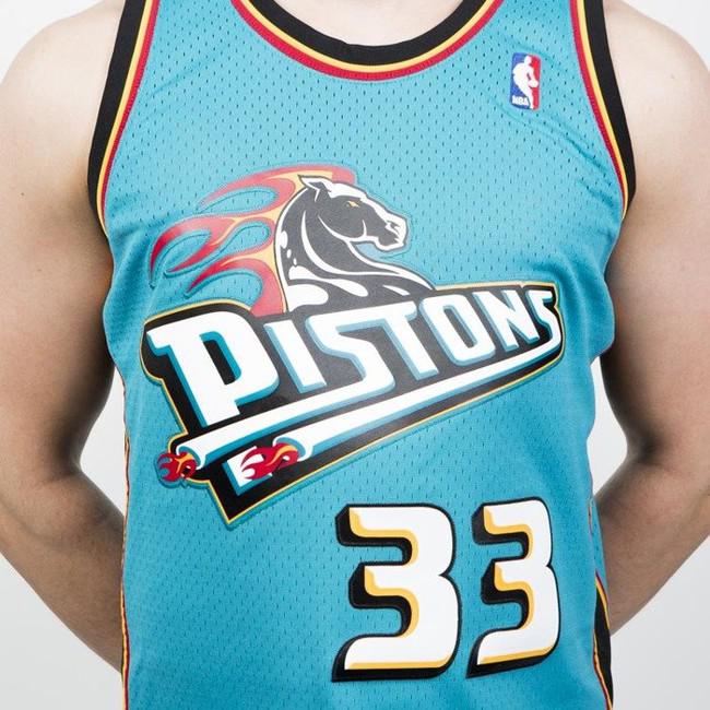 Pistons HWC Night  Grant Hill Authentic Teal Uniform - Mitchell And Ness