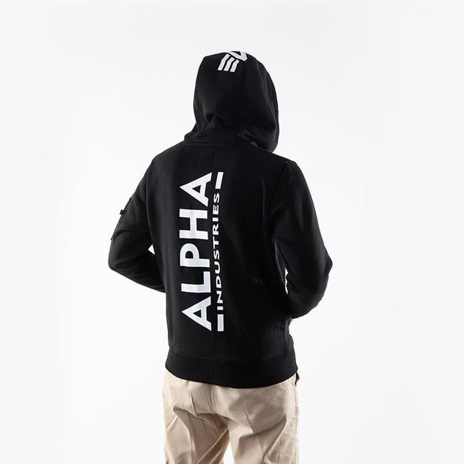 Alpha Industries Back Print Zip Hoodie Black - Gangstagroup.com - Online  Hip Hop Fashion Store