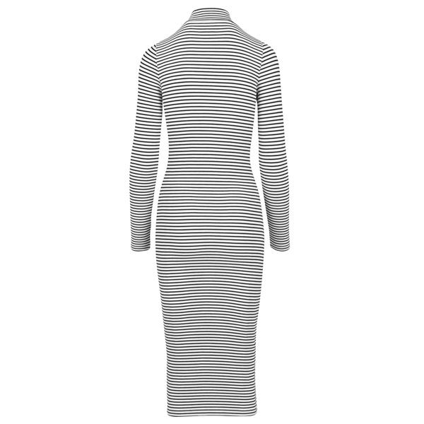 Urban Classics Ladies Striped Turtleneck Dress black/white -  Gangstagroup.com - Online Hip Hop Fashion Store