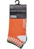 Urban Classics Sneaker Socks Checks 3-Pack orange/green/teal