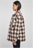 Urban Classics Ladies Flanell Padded Overshirt pink/brown