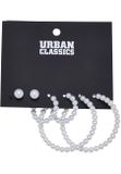 Urban Classics Pearl Hoop Earring 3-Pack gold
