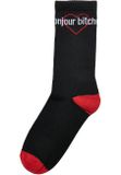 Mr. Tee Bonjour Bitches Socks 3-Pack black/white/red