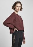 Urban Classics Ladies Wide Oversize Sweater cherry