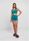 Urban Classics Ladies Recycled High Waist Cycle Hot Pants watergreen