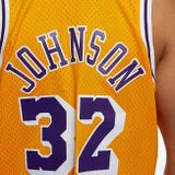 Mitchell &amp; Ness Los Angeles Lakers #32 Magic Johnson yellow Swingman Jersey 