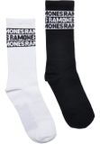 Mr. Tee Ramones Skull Socks 2-Pack black/white