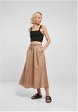 Urban Classics Ladies Satin Midi Skirt softtaupe