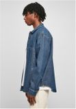 Urban Classics Oversized Denim Pocket Shirt mid indigo washed