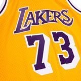 Mitchell &amp; Ness Los Angeles Lakers #73 Dennis Rodman Swingman Jersey yellow