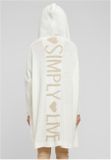 Urban Classics Cloud5ive Damen Strickjacke Cardigan mit Simply Love Live Print white
