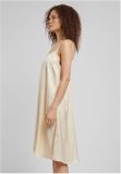Urban Classics Ladies Viscose Satin Slip Dress whitesand