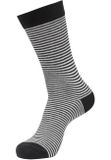 Urban Classics Fine Stripe Socks 5-Pack black/whitesand