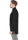Urban Classics Side-Zip Long Checked Flanell Shirt blk/blk