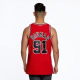 Mitchell &amp; Ness Chicago Bulls #91 Dennis Rodman red Swingman Jersey