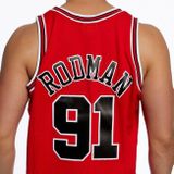 Mitchell &amp; Ness Chicago Bulls #91 Dennis Rodman red Swingman Jersey