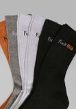 Mr. Tee Fuck Off Socks 6-Pack black/white/grey/neonorange
