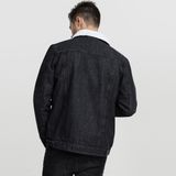 Urban Classics Sherpa Denim Jacket black washed