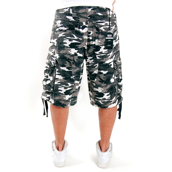 2-Pac Enemy Cargo Shorts White Camo -  - Online Hip Hop  Fashion Store