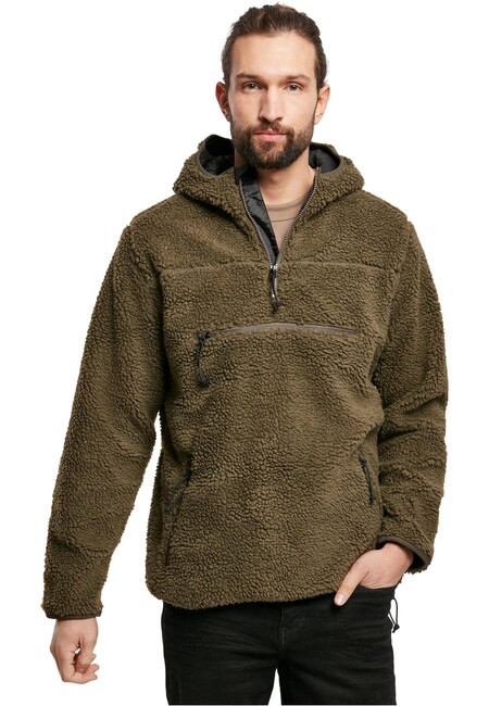 Brandit Teddyfleece Worker Pullover Jacket olive - Gangstagroup.com ...
