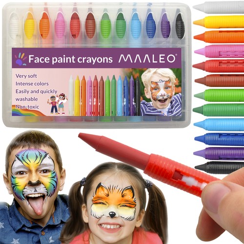 Maaleo Face paint crayons - Malovací tužky na obličej sada 12 ks -   - Online Hip Hop Fashion Store