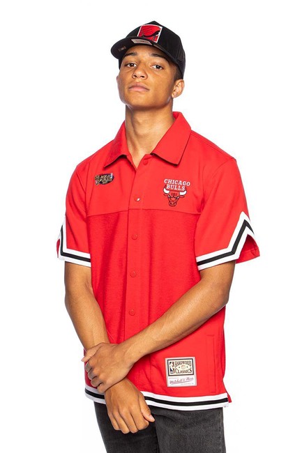 Mitchell & Ness Chicago Bulls French Terry Shooting Shirt red